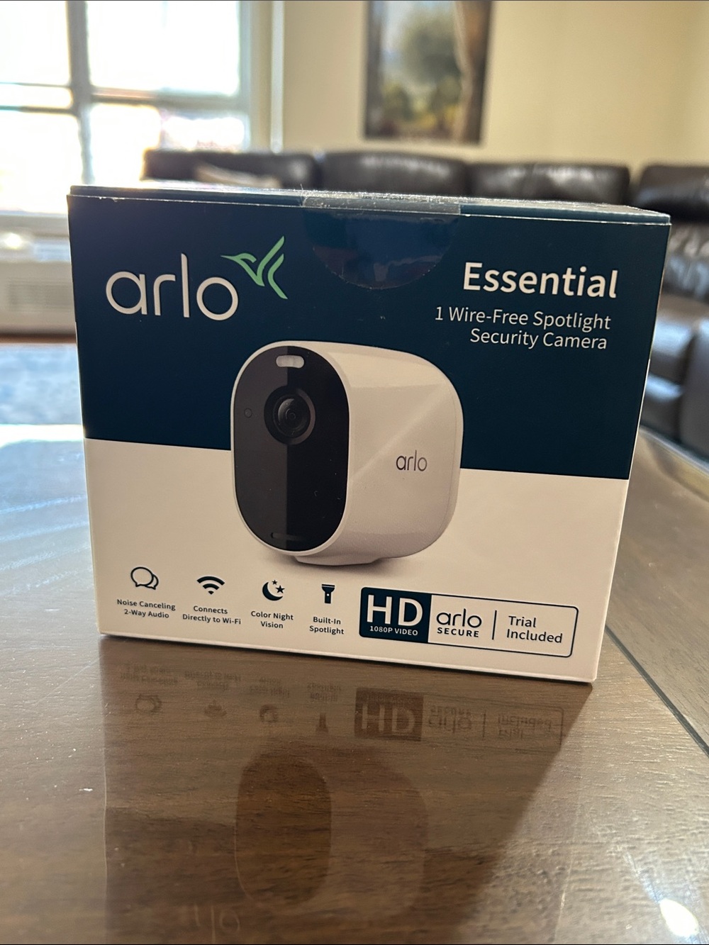 Arlo Essential Wire-Free Spotlight Security Camera - White